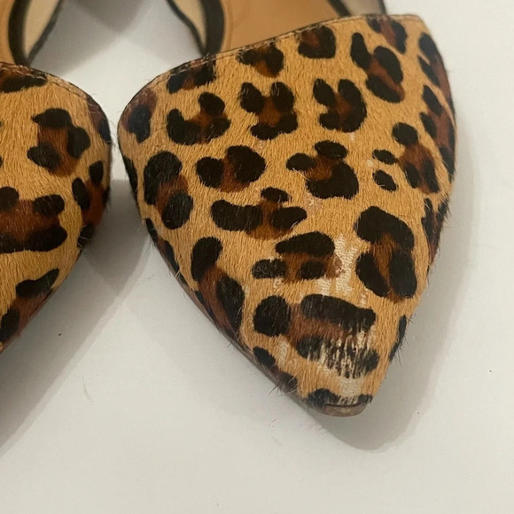 J. Crew Zoey D’Orsay Leopard Print Flats sz 6 - Picture 7 of 16